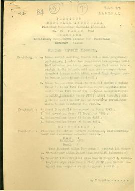 Presiden RI ttg Pengurusan, Pertanggungjawaban dan Pengawasan Keuangan Daerah  No. : 36 Tahun 1972