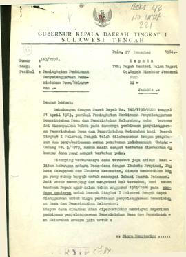 Peningkatan pembinaan penyelenggaraan pemerintahan Desa dan pemerintahan Kelurahan  No. : 140/2708