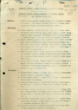 Surat BKDH TK II Donggala tgl 12-2-1985 No. : 549/OP-123/II/85 ttg usul penggantian kepala wilaya...