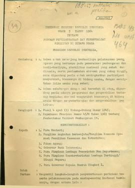 Pedoman Penyederhanaan Dan Pengendalian Perizinan Di Bidang Usaha   No. : 5 tahun 1984