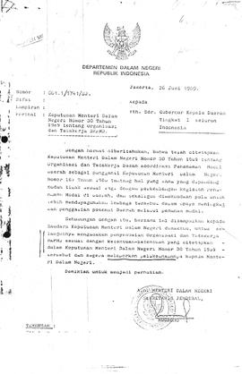 Keputusan Mendaggri No 30 Tahun 1989 Tentang Organisasi Dan Tata Kerja Bkpmd N0. 061.1/1741/57