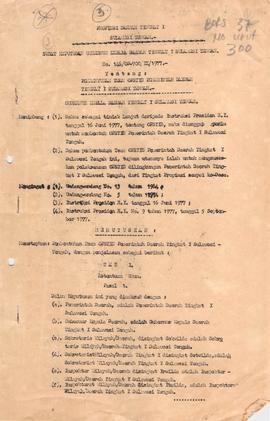 Kewilayahan Pembentukan team opstie pemerintah daerah Tk II Sulteng   No. : 146/OP-700/IX/1977