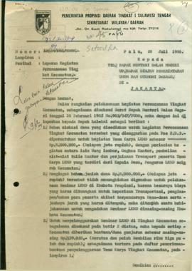 Laporan kegiatan perencanaan tingkat Kecamatan   No.: 120.04/1902/Ropem